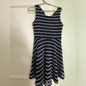 Ezra navy and white dress